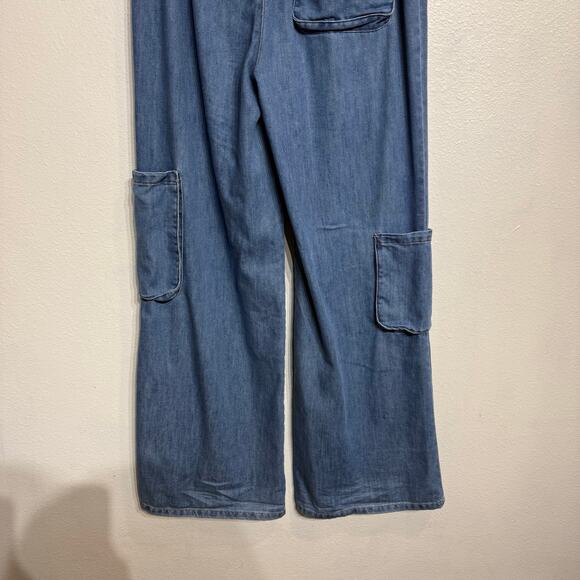 AFRM Blue Maxwell The High Rise Cargo Pants Sz 28 - Picture 4 of 14